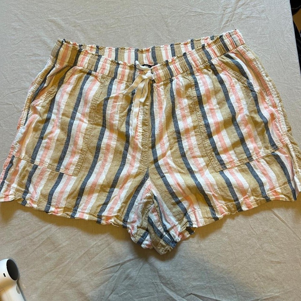 Lane Bryant linen/viscose striped shorts